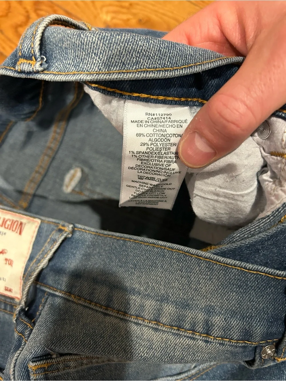True Religion Geno Relaxed‎ Slim Jeans Men's 33 Blue Denim Wash Casual Pants Y2K